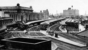 The platforms at Union Station in Albany, NY as they appeared in the 1940's. It was here that my grandfather worked and where he saw his two sons off to the war.  Photo credit: Albany Group Archive