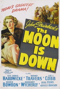 Poster art for the movie The Moon is Down. Image credit: moviepostershop.com 