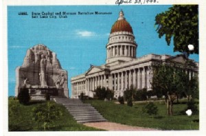 Post Card image of the Capitol Building in Salt Lake City.