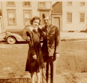 Stanley and his sister Anna taken while Stanley was home on furlough in May of 1943. 