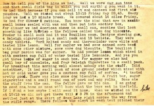 Part 1 of Uncle Stanley's description of a training hike his group took while stationed at Ephrata Army Air Base in May of 1943.