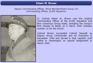 A brief bio and photo of Edwin Brown from the 401bg.org website. Click on the picture above for a full size image. 