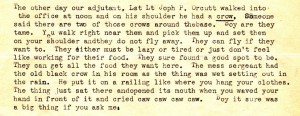 In his letter of June 18, 1943, Stanley writes to his brother and tells him about some of the local wildlife.