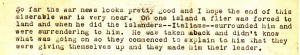 Excerpt from Anna's letter to Dad dated June 18, 1943 detailing news about Italian citizens surrendering to a downed American pilot during WWII.