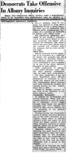 A contemporaneous clipping form the Saratogian dated October 18, 1943 about the investigation into Albany's finances. Image credit: www.fultonhistory.com