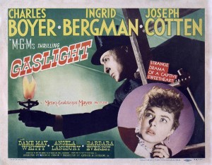 Poster art for the 1944 MGM movie Gaslight.