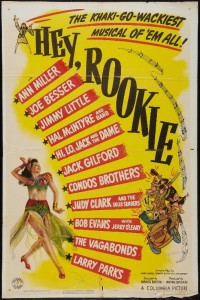 Poster art for the 1944 movie Hey, Rookie. Image credit: www.heritageauctions.com