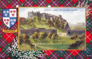 Image of Edinburgh Castle from a postcard sent to Dad from Stanley.