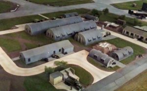 Photo of the Quonset huts in the Deenethorpe Diorama at the Mighty 8th Air Force Museum. When mama saw a picture of Stanley in front of the Quonset huts in Deenethorpe she cried in despair that her son "has to live in such ash barrels."