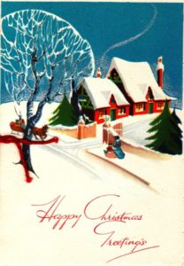 Cover of Christmas Card sent to Dad by Stanley in 1944.