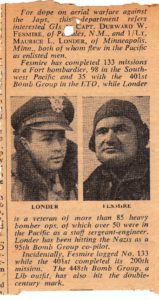 First of two clippings from Stars and Stripes that Stanley included with his letter dated February 8, 1945.